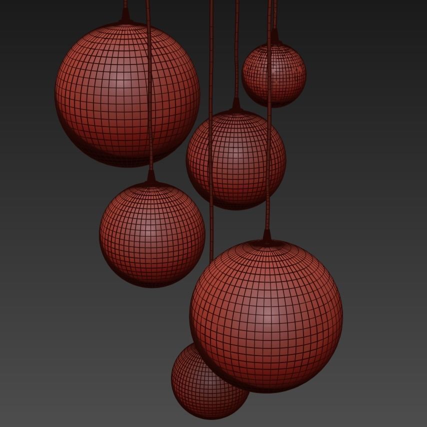RH Glass Globe Mobile Pendant compilation Brass 3D model_3