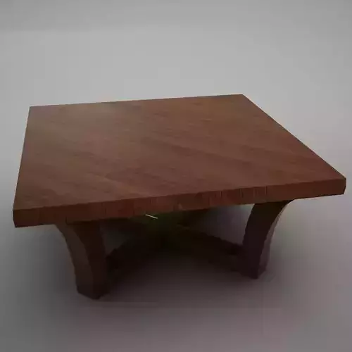 Modern wood coffe table Low-poly 3D model