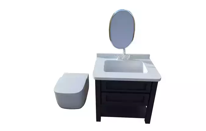 Washbasin Cabinet with Toilet