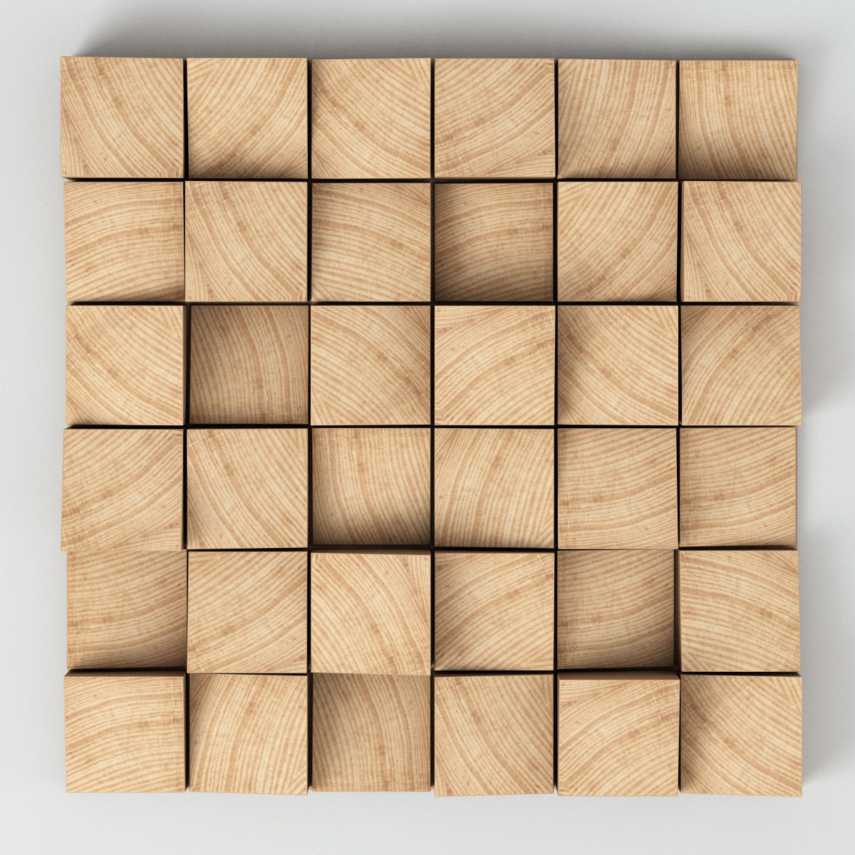Multifuser Diffuser - recording studio wall panel 3D model_1