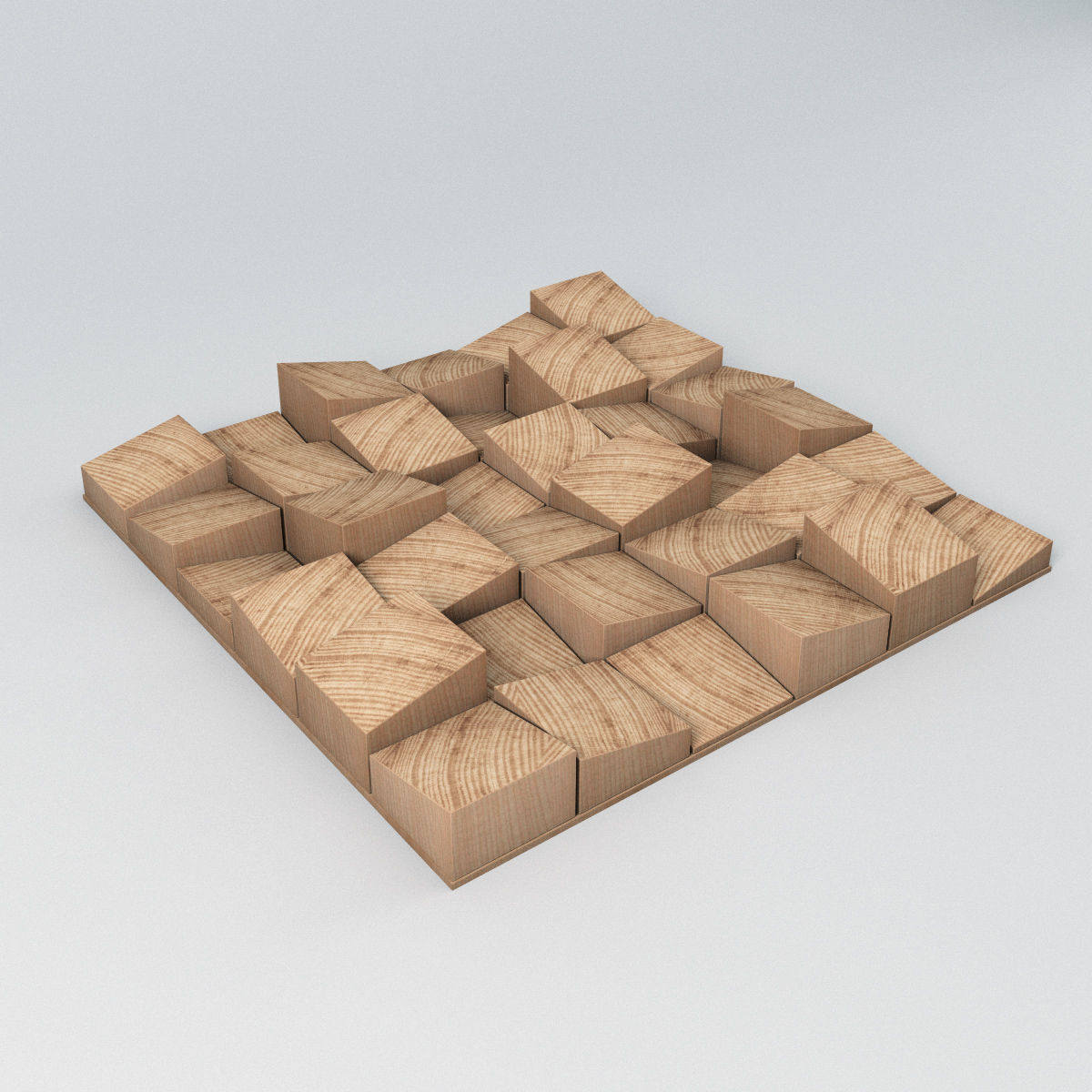 Multifuser Diffuser - recording studio wall panel 3D model_5