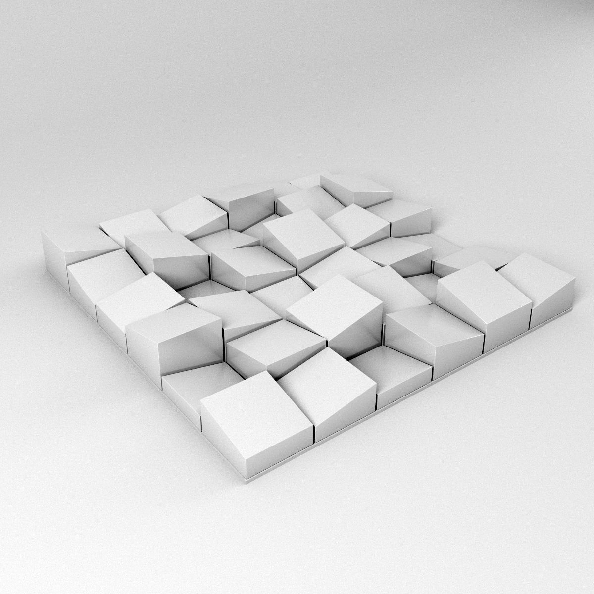 Multifuser Diffuser - recording studio wall panel 3D model_7