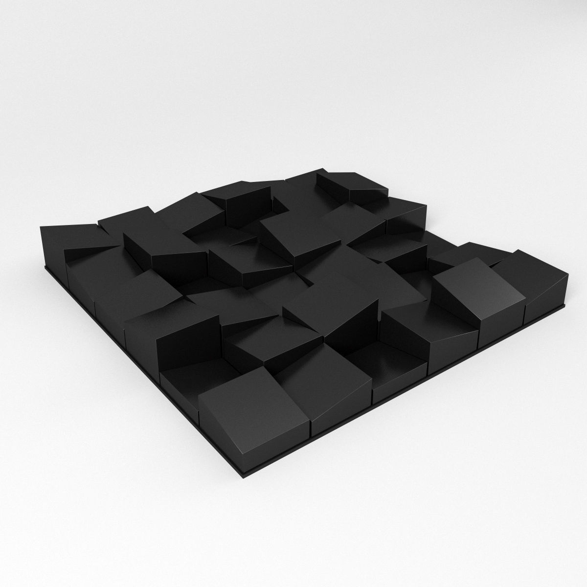 Multifuser Diffuser - recording studio wall panel 3D model_6