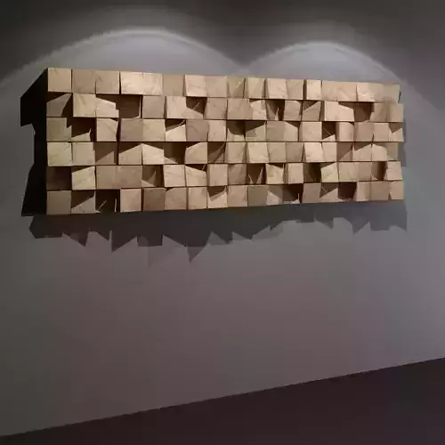 Multifuser Diffuser - recording studio wall panel 3D model