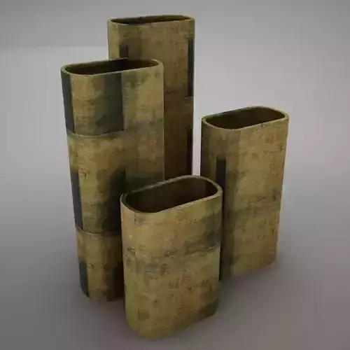 square bottles Low-poly 3D model