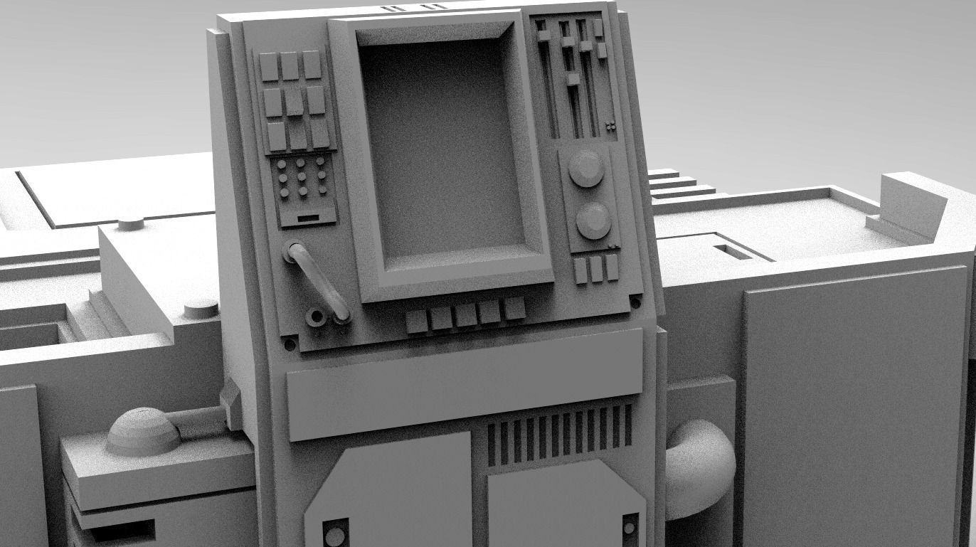 Scifi computers kitbash 3D Model 3D model_1