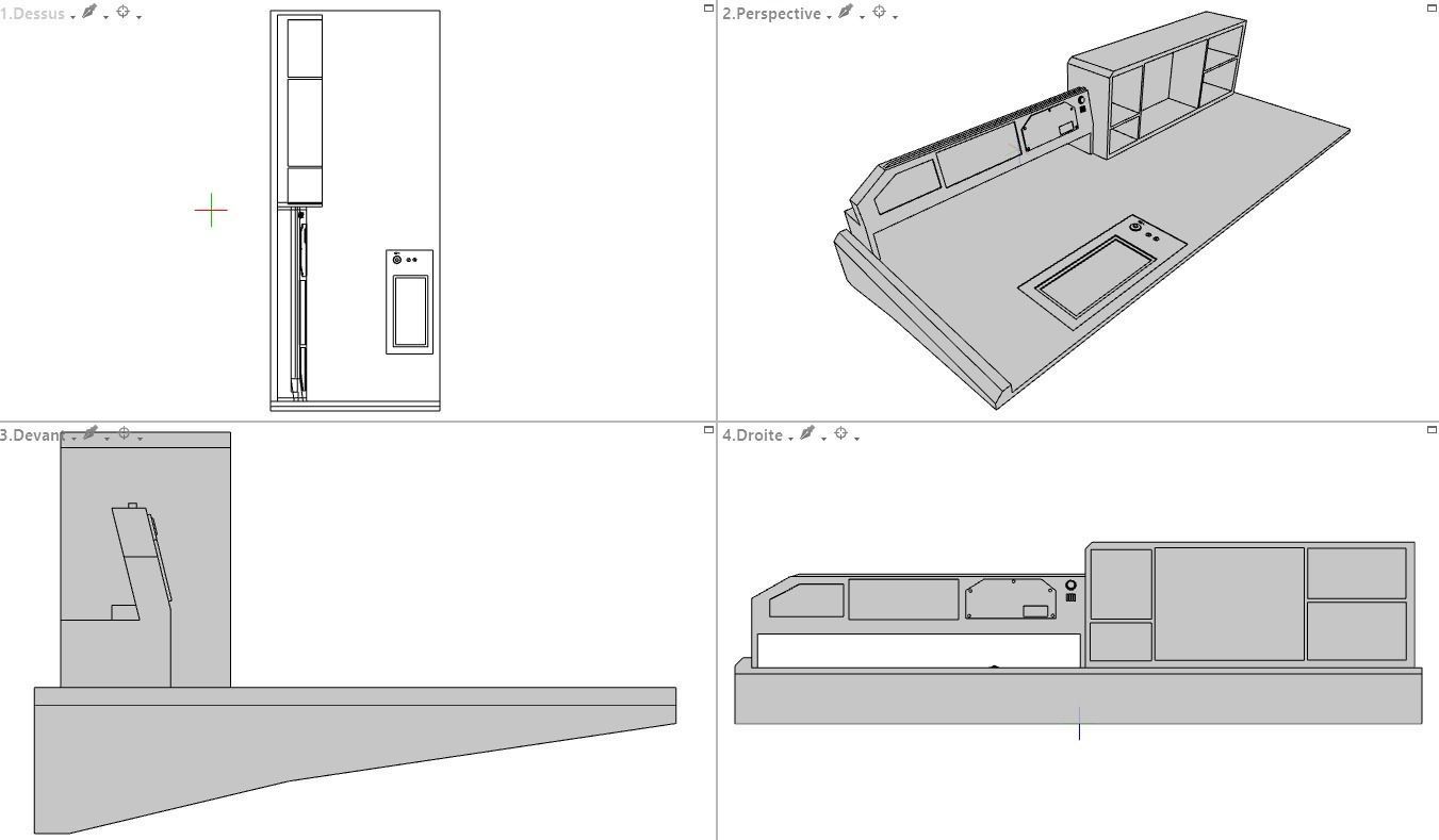 Scifi computers kitbash 3D Model 3D model_14