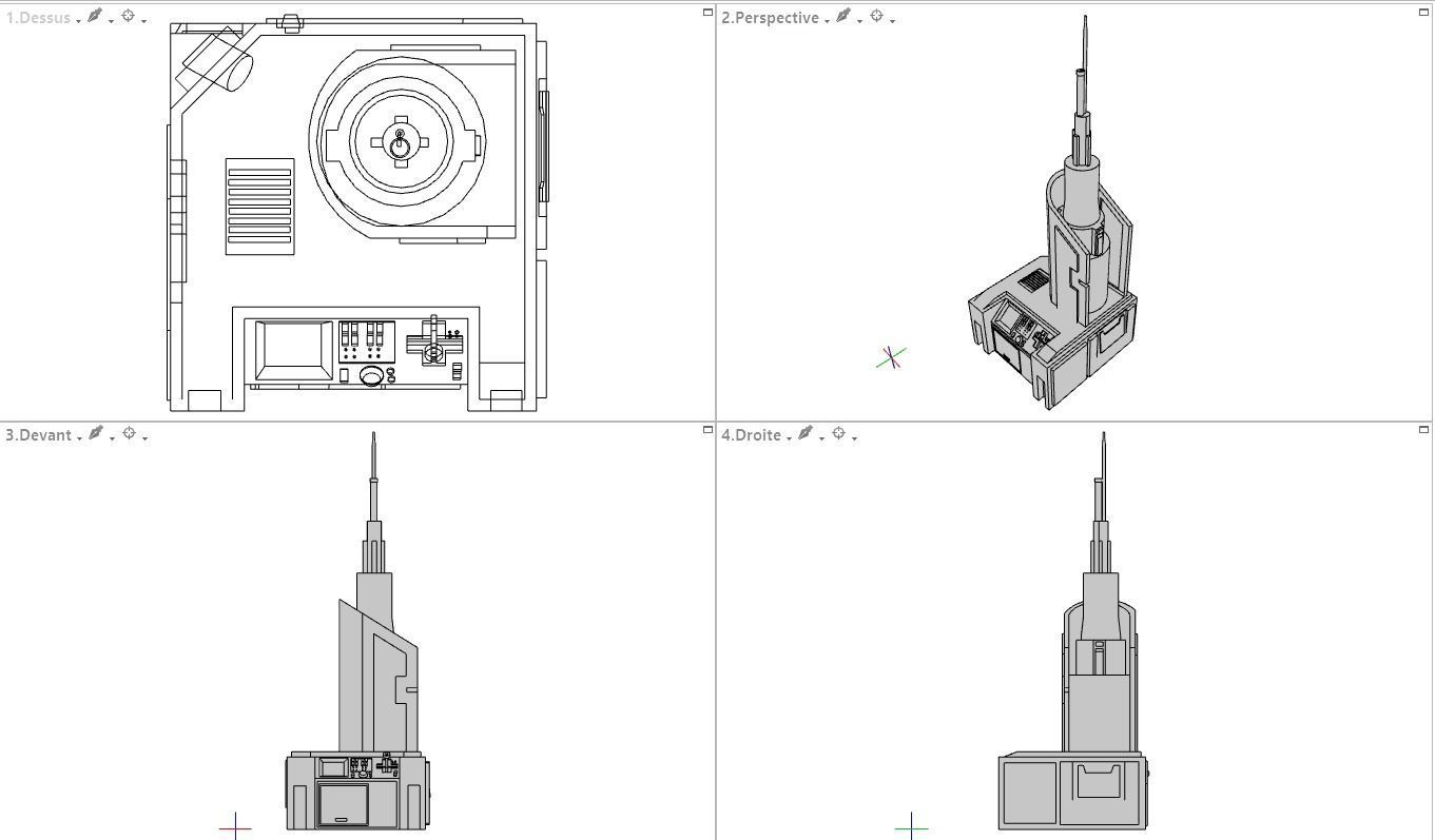 Scifi computers kitbash 3D Model 3D model_12