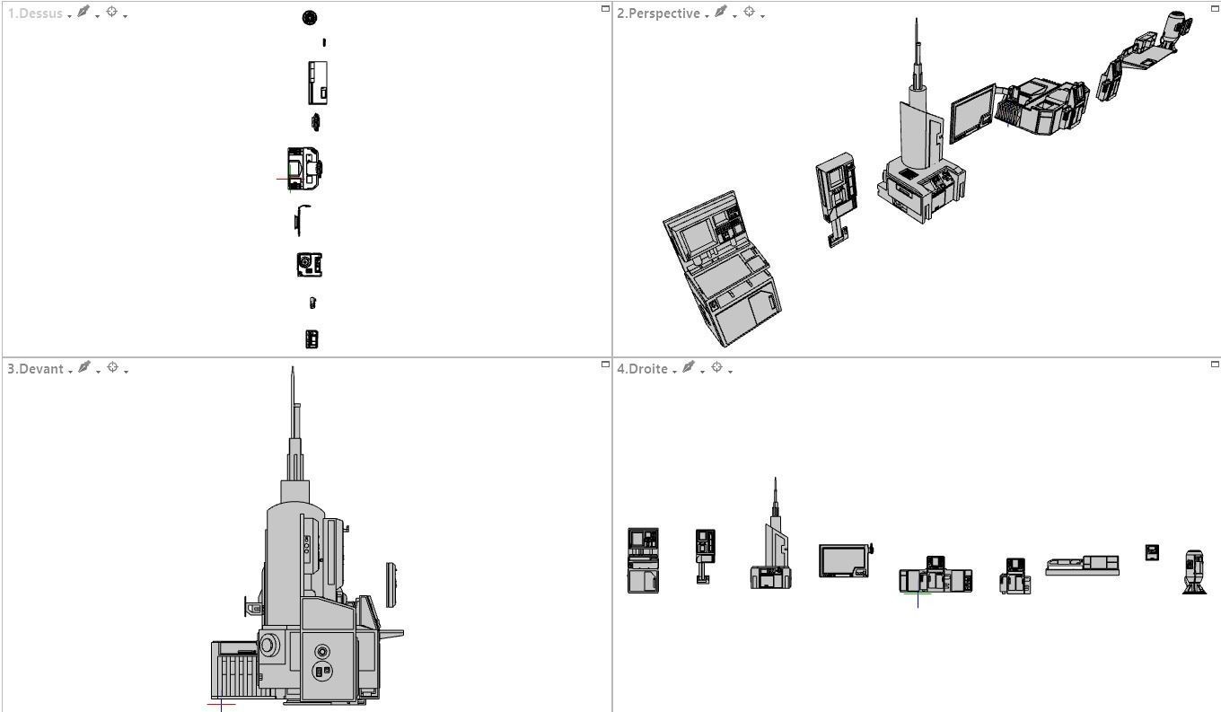 Scifi computers kitbash 3D Model 3D model_6