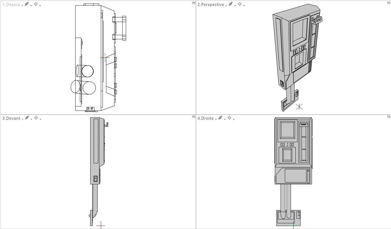 Scifi computers kitbash 3D Model 3D model_10