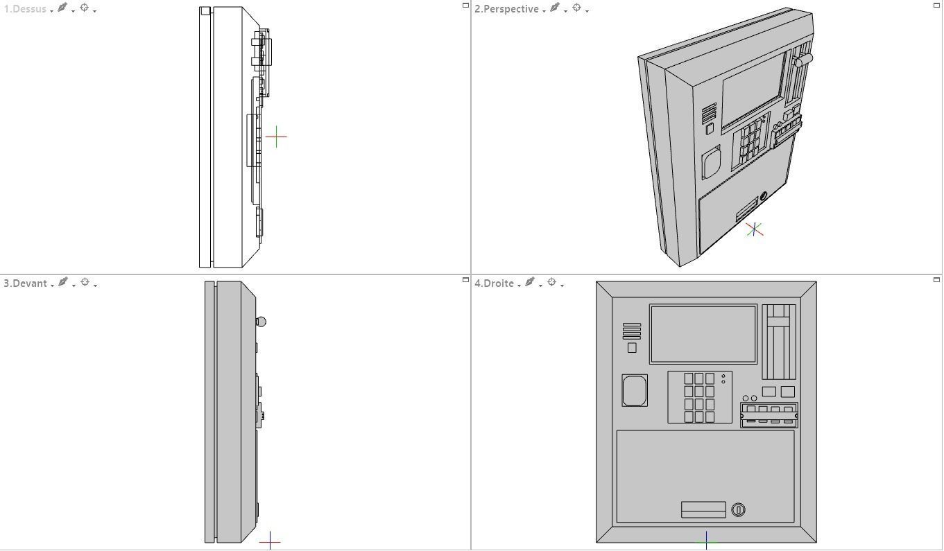 Scifi computers kitbash 3D Model 3D model_11