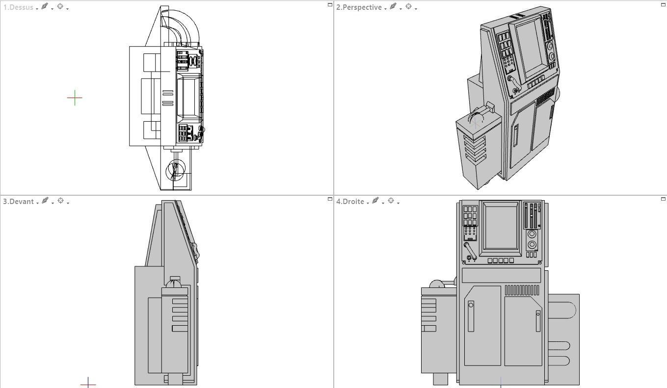 Scifi computers kitbash 3D Model 3D model_8
