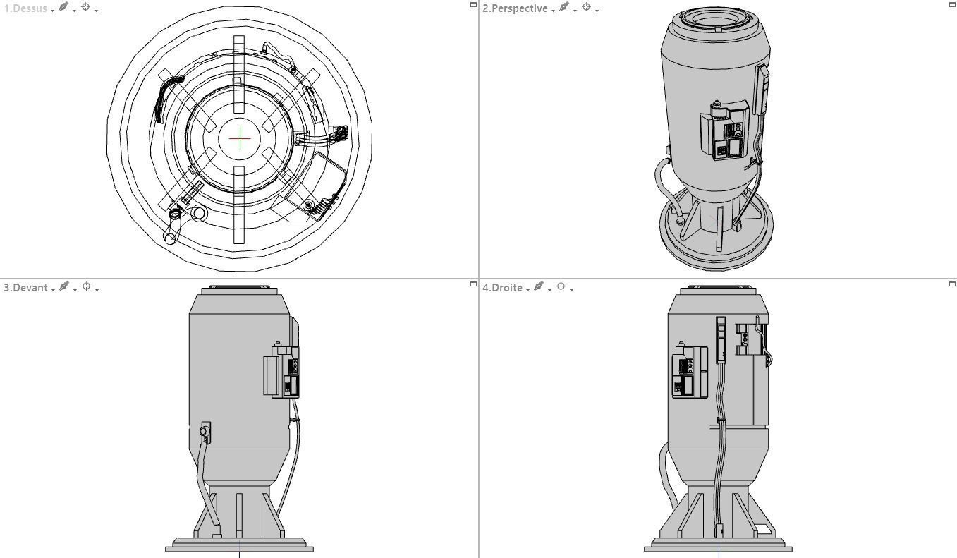 Scifi computers kitbash 3D Model 3D model_13