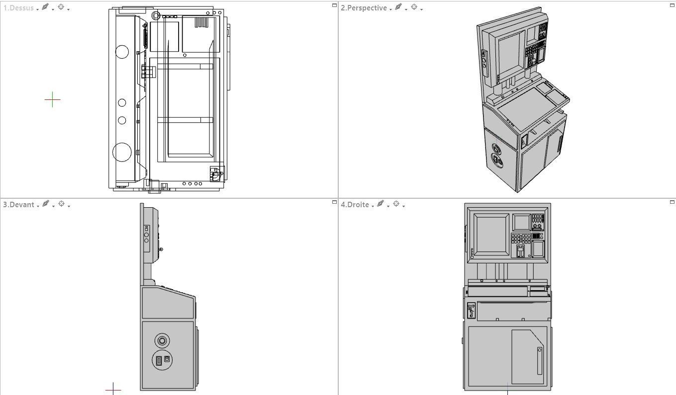 Scifi computers kitbash 3D Model 3D model_7