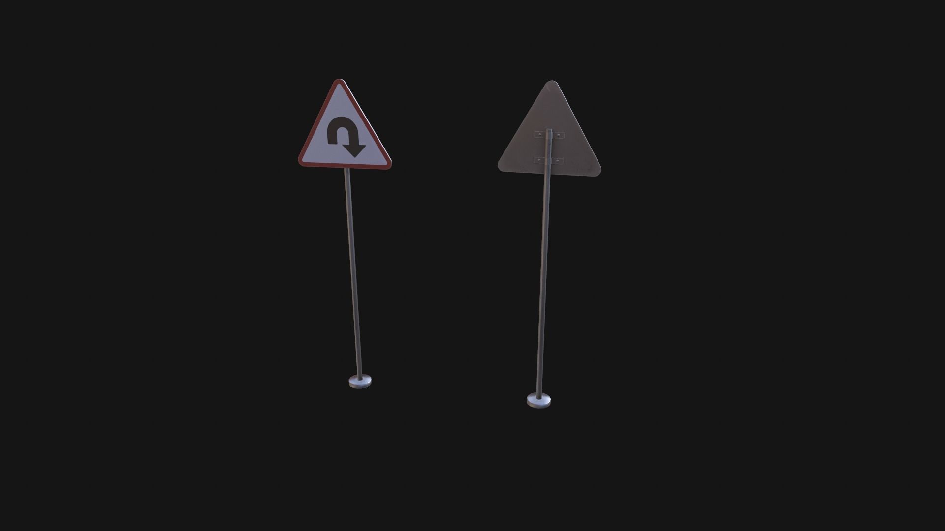 Street Signboard Pack Low-poly 3D model_8