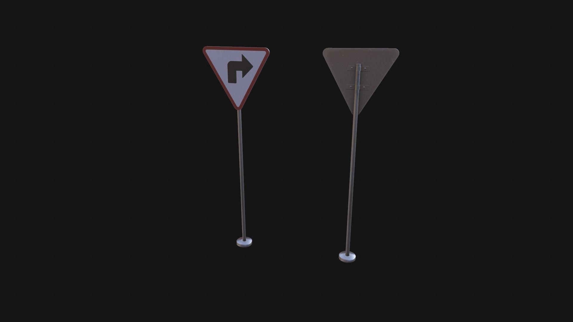 Street Signboard Pack Low-poly 3D model_9