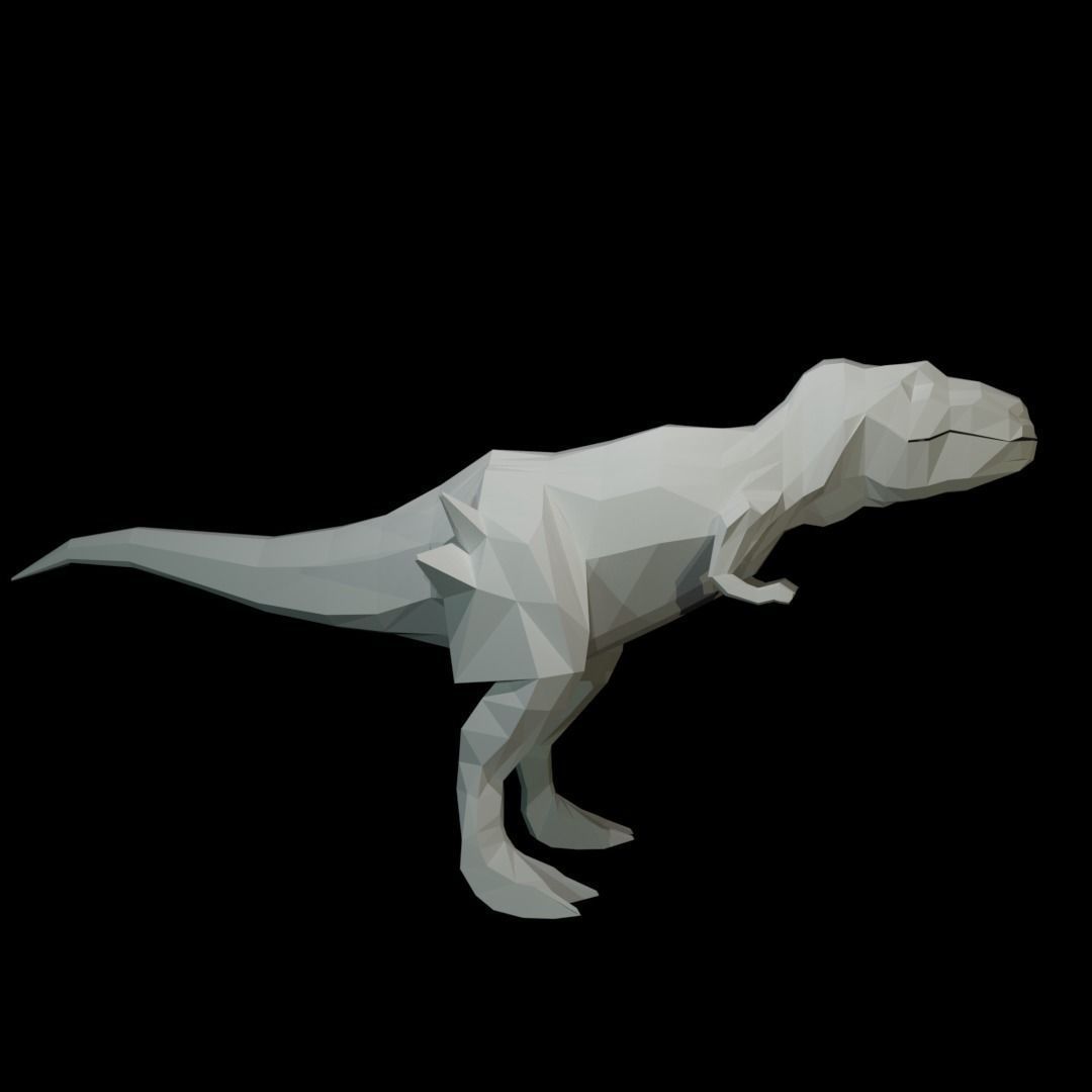 Low-Poly Dinosaurs dinosaur 3D Model Collection_11