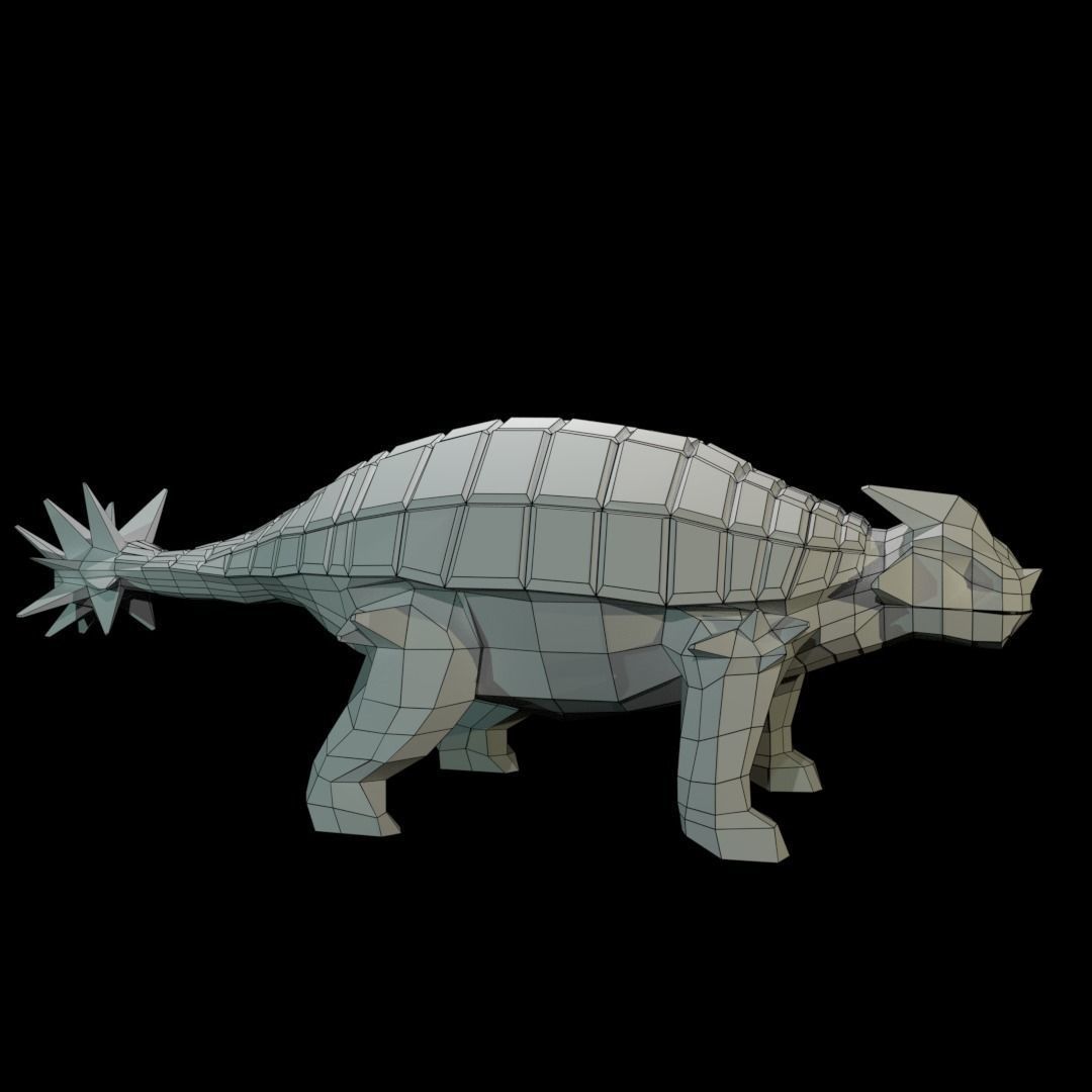 Low-Poly Dinosaurs dinosaur 3D Model Collection_15