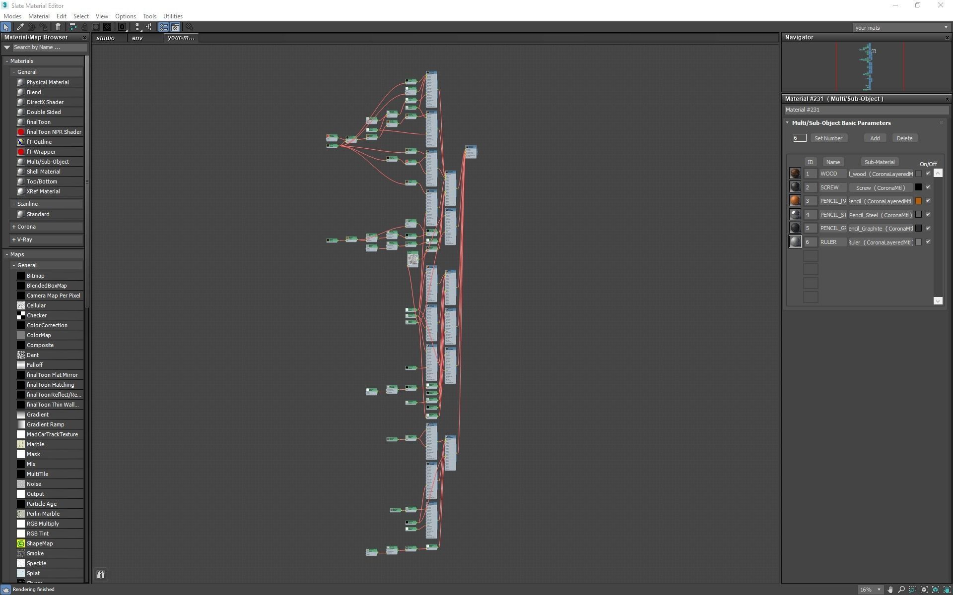 Old Drafting Table 3D model_5