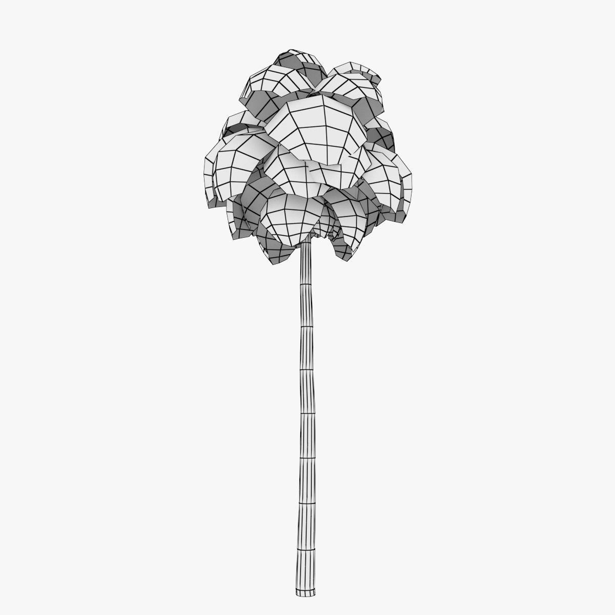 Palm Tree 02 Low Poly Low-poly 3D model_8