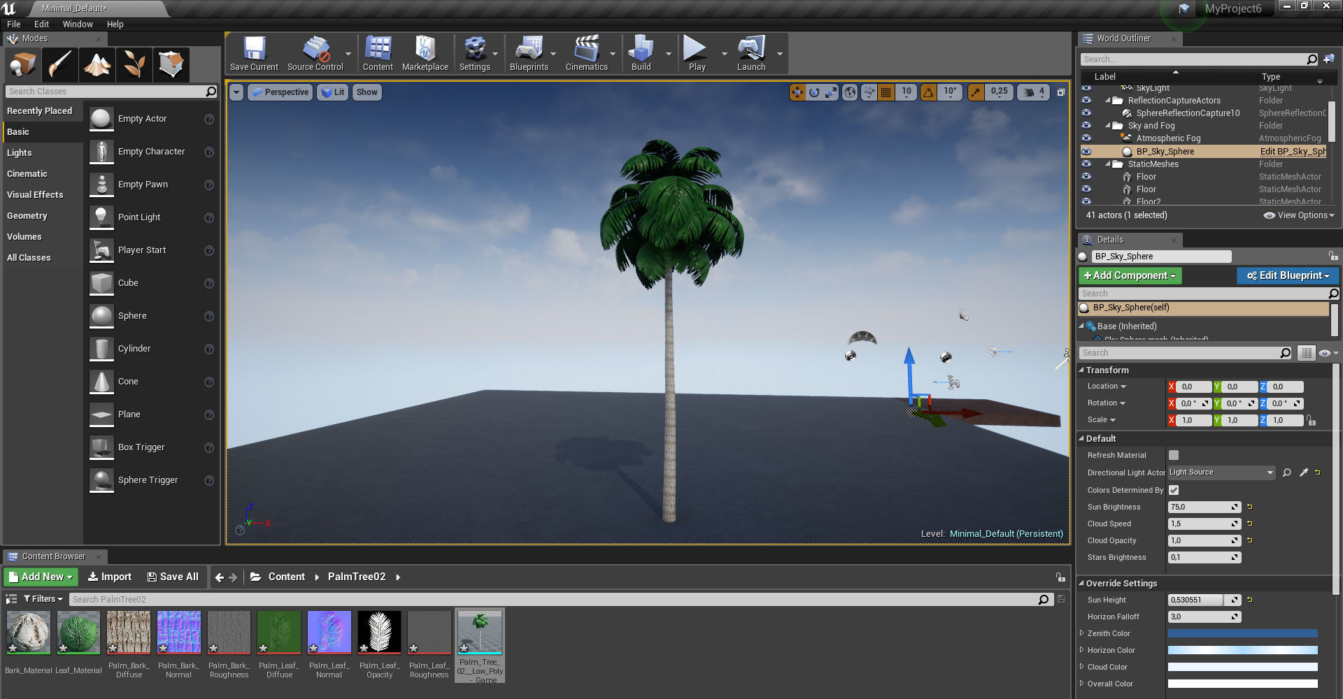 Palm Tree 02 Low Poly Low-poly 3D model_6