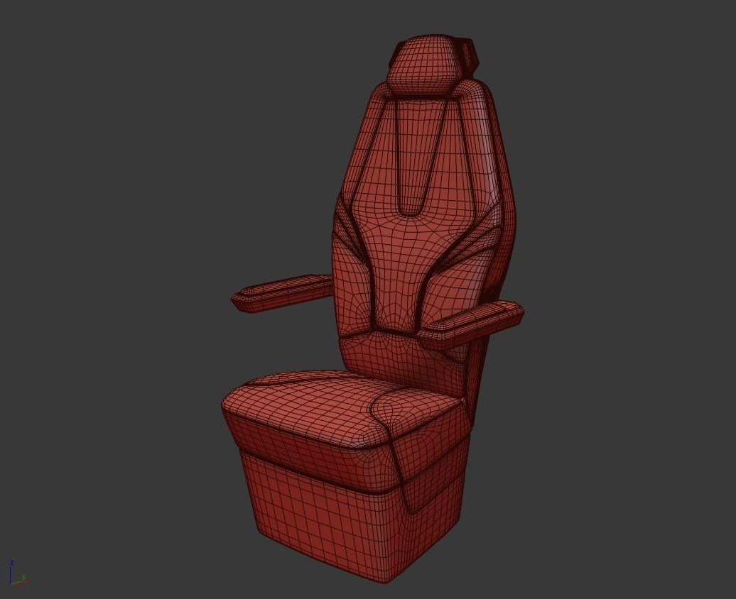 Sci-Fi Chair Set 3D model_4