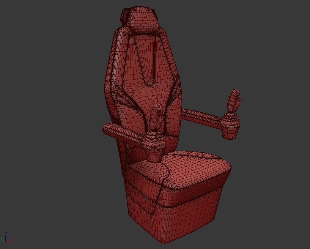 Sci-Fi Chair Set 3D model_12