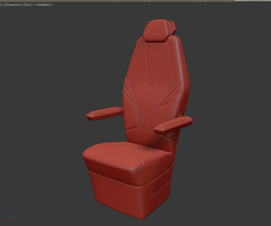 Sci-Fi Chair Set 3D model_3