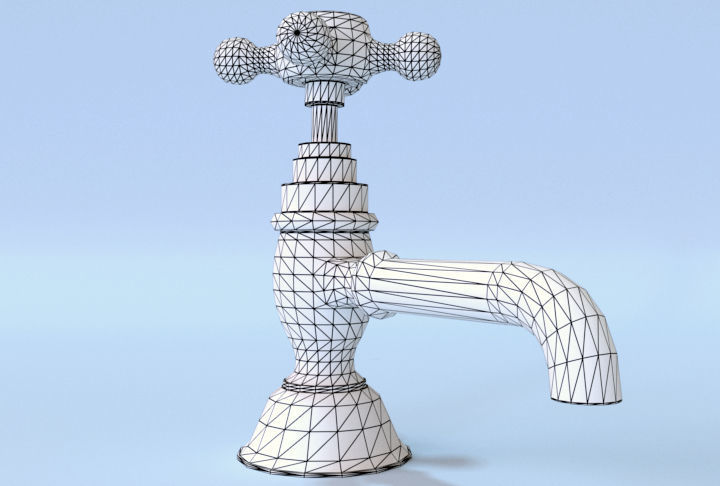 Mixer Victorian Design Free low-poly 3D model_1