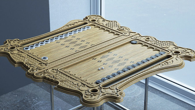 Backgammon table 3D model