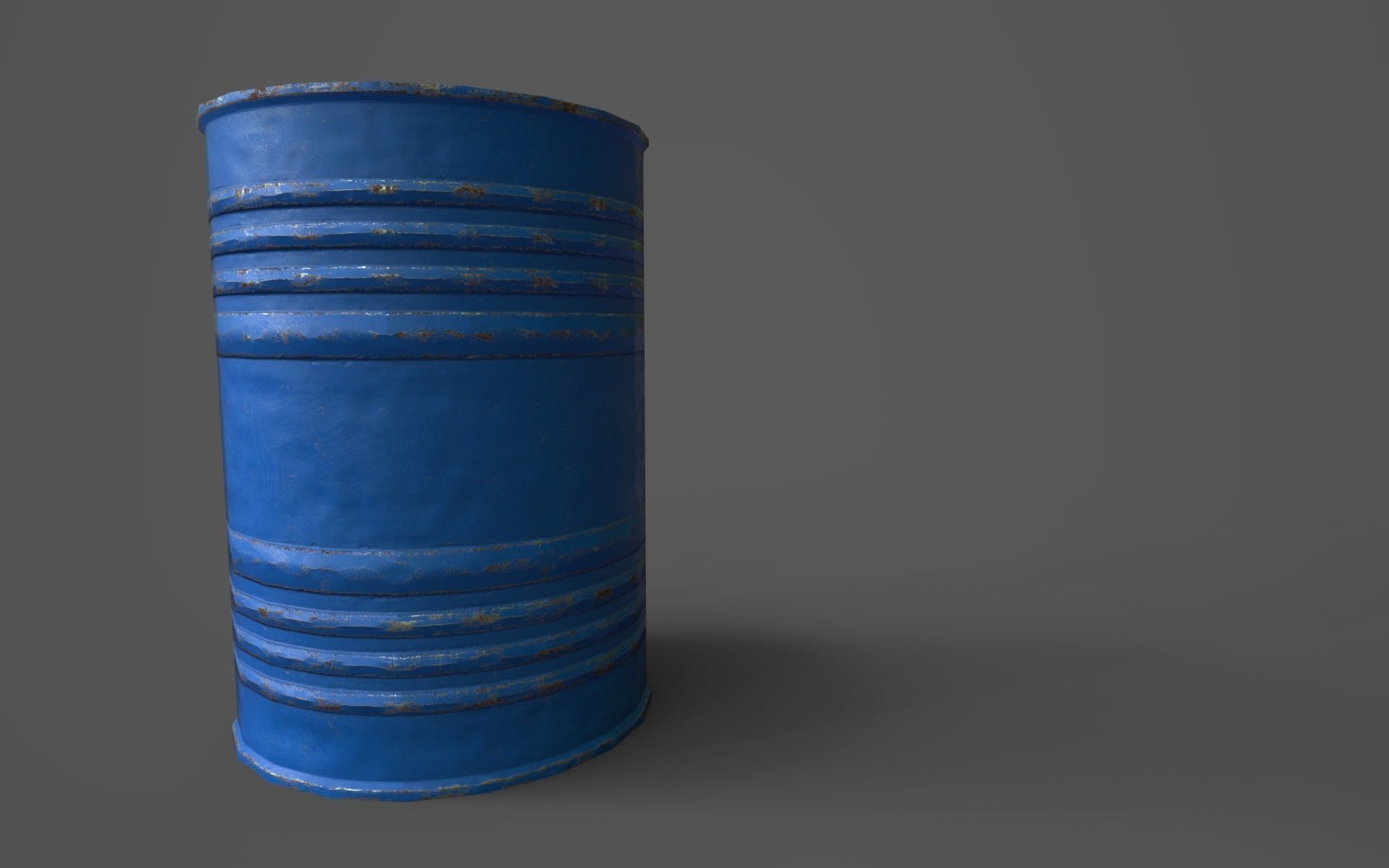 Engine Oil Barrel Low-poly 3D model_13