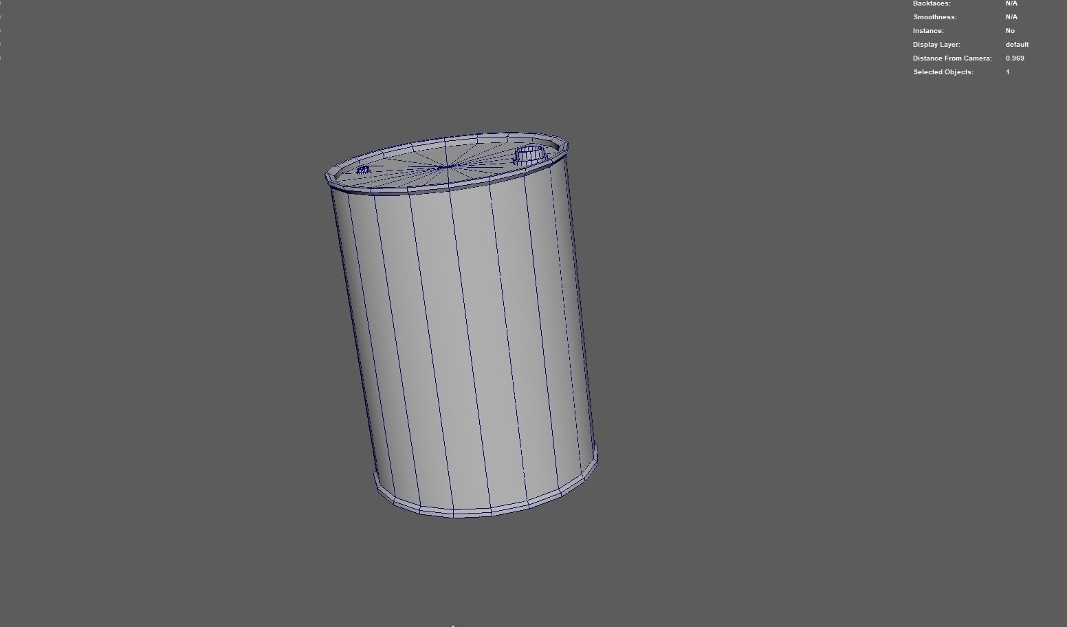 Engine Oil Barrel Low-poly 3D model_9