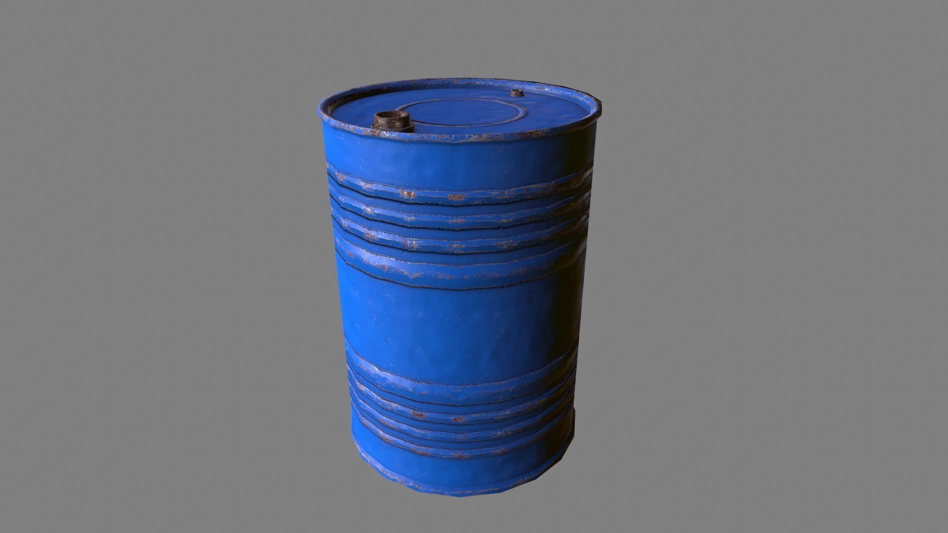 Engine Oil Barrel Low-poly 3D model_15