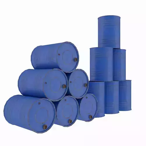 Engine Oil Barrel Low-poly 3D model