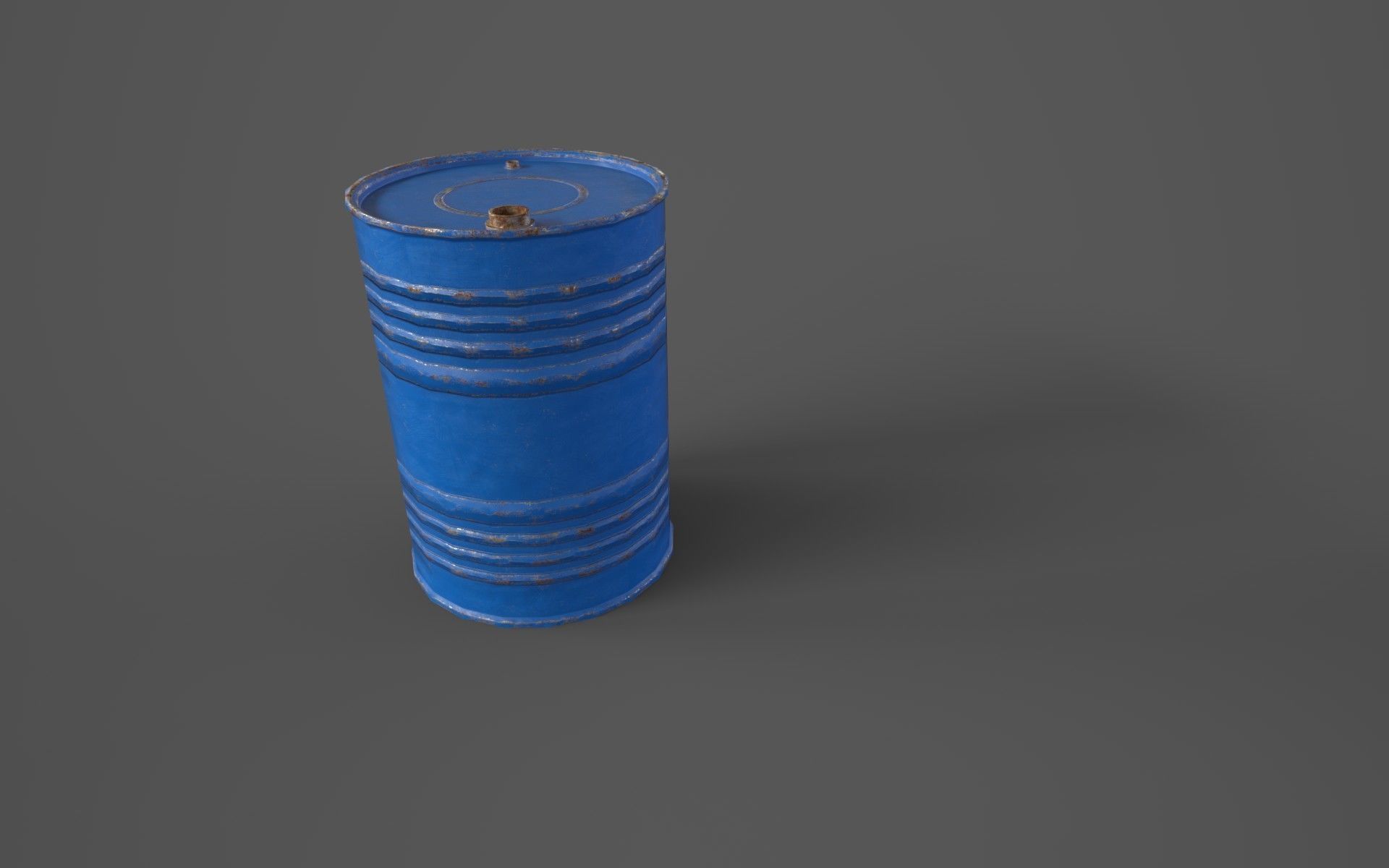 Engine Oil Barrel Low-poly 3D model_12