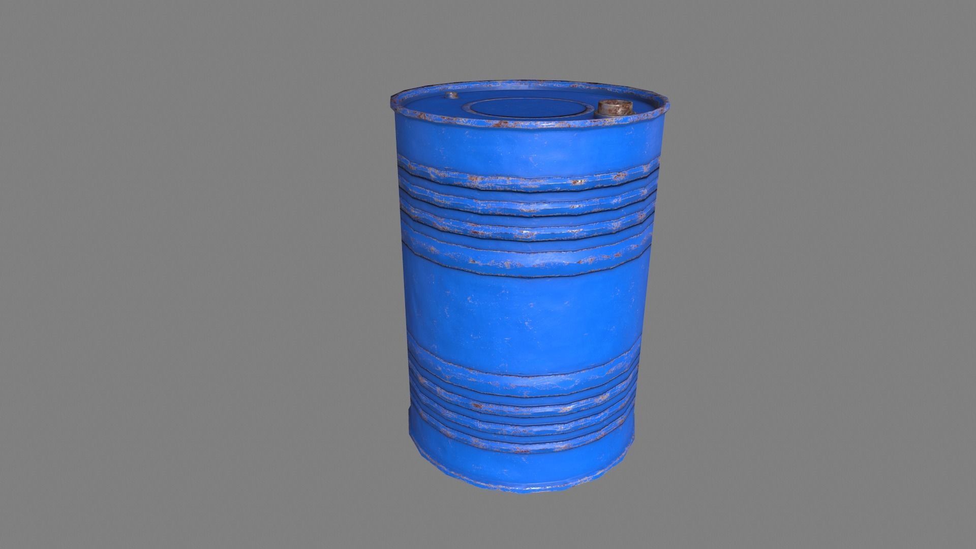 Engine Oil Barrel Low-poly 3D model_14
