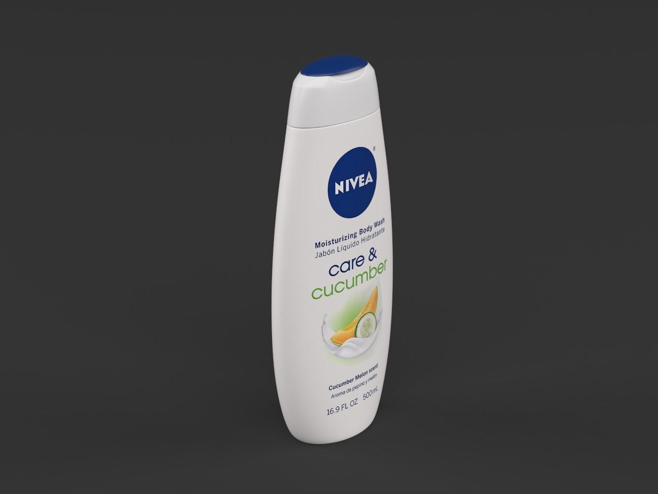 Nivea bottle of coconut body wash 3D model_3