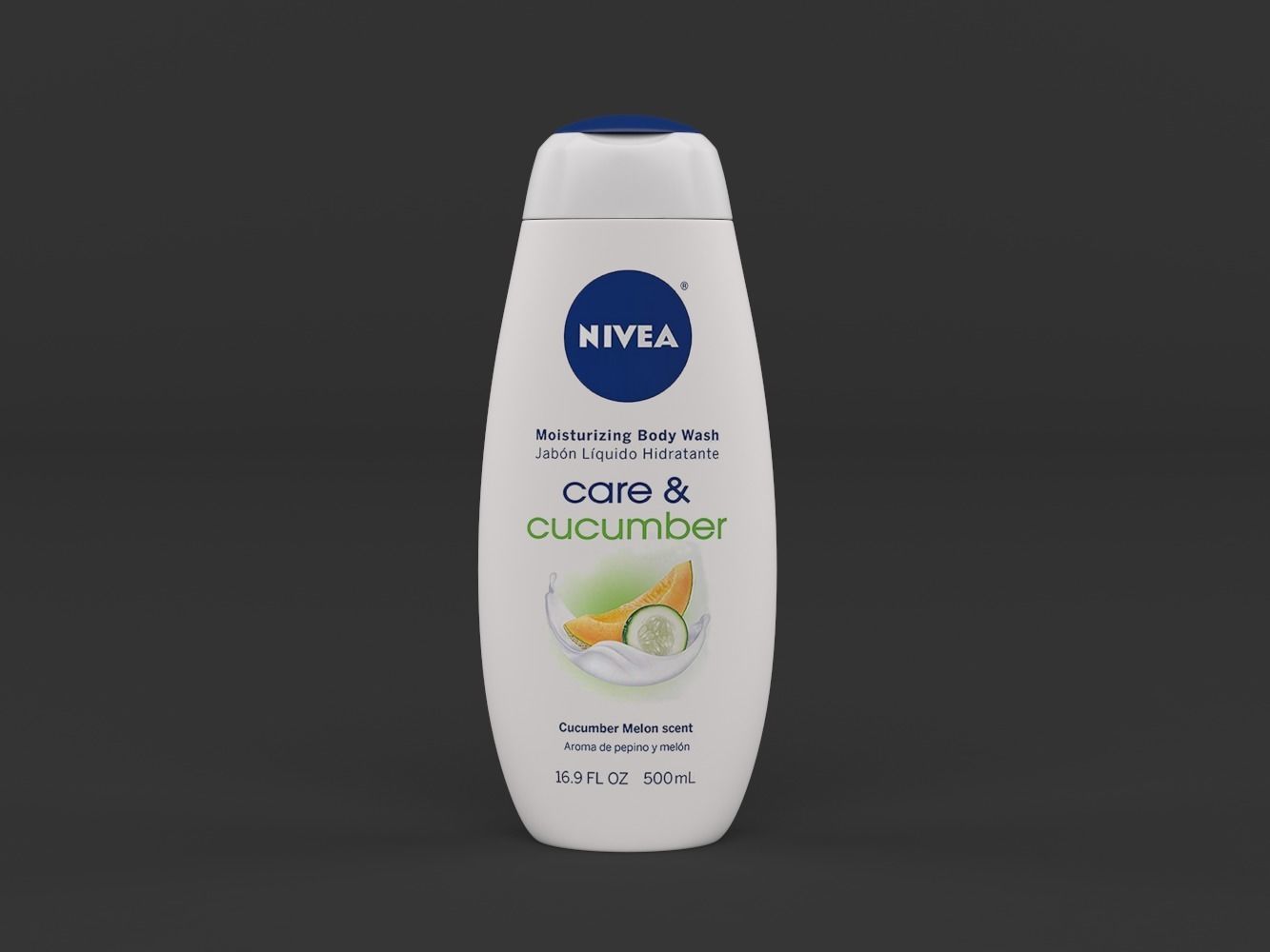 Nivea bottle of coconut body wash 3D model_1