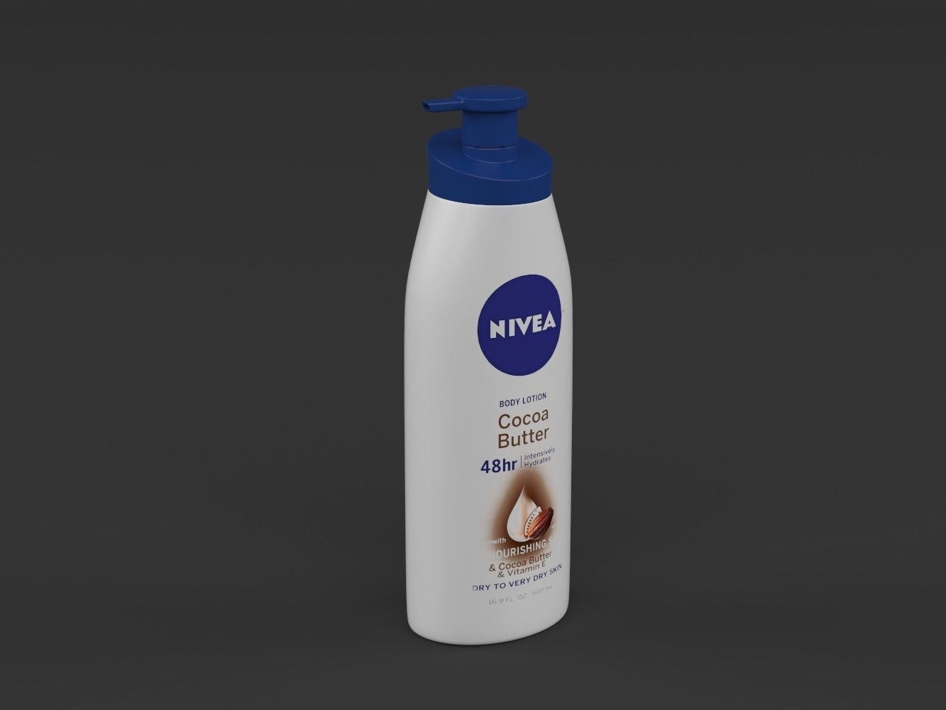 Nivea bottle of coconut body wash 3D model_6