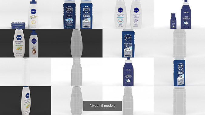 Nivea skin care products 3D Model Collection