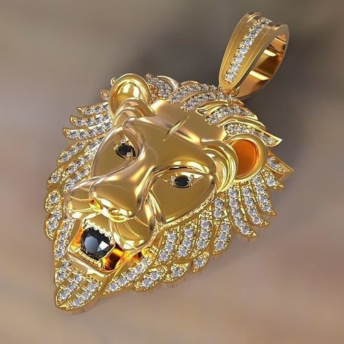 Lion pendant 3D print model