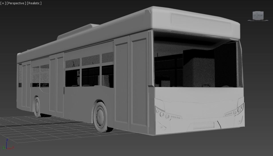 lowpoly bus 3D model_3