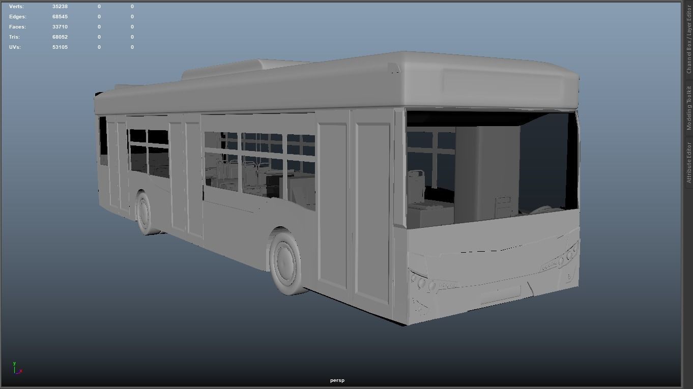 lowpoly bus 3D model_5