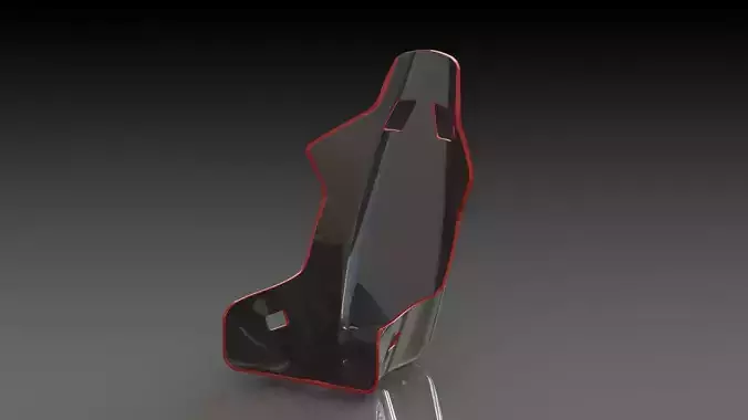 BLACK AND RED RACING SEAT