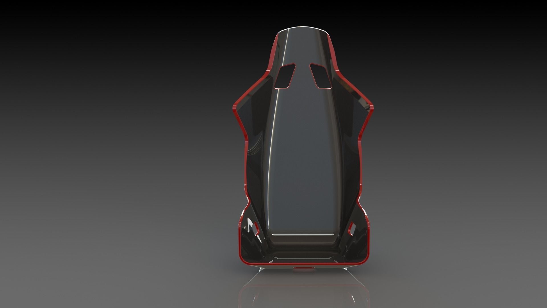 BLACK AND RED RACING SEAT 3D model_4