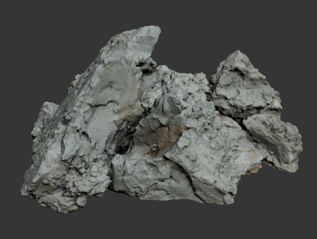 Debris rock Low-poly 3D model_10