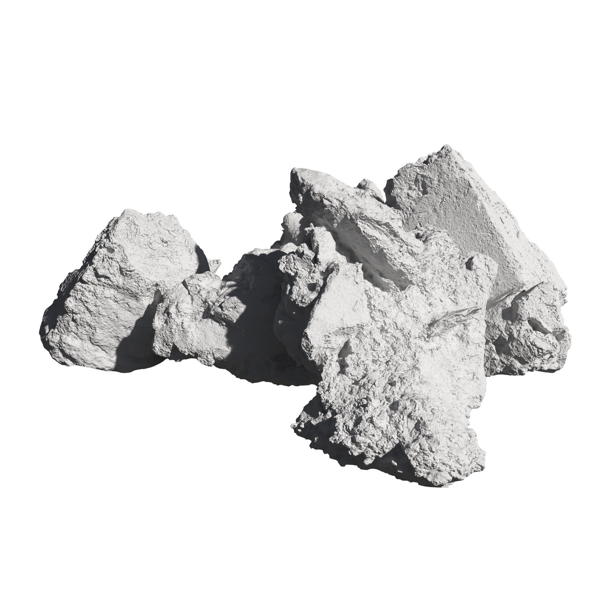 Debris rock Low-poly 3D model_4