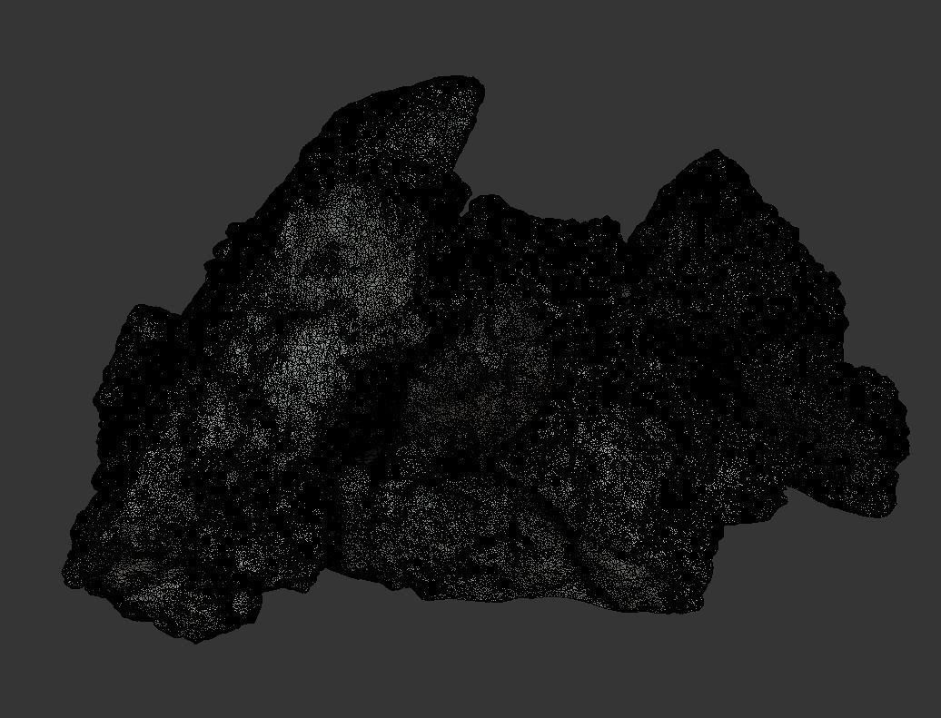 Debris rock Low-poly 3D model_11
