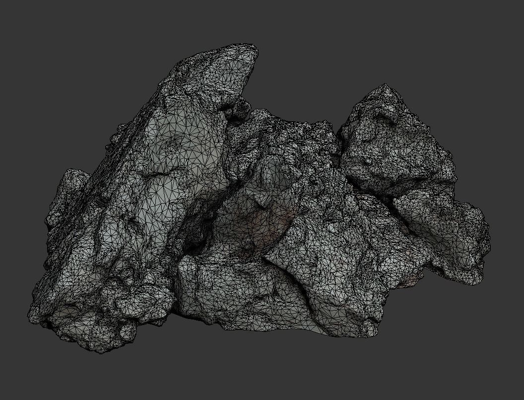 Debris rock Low-poly 3D model_13