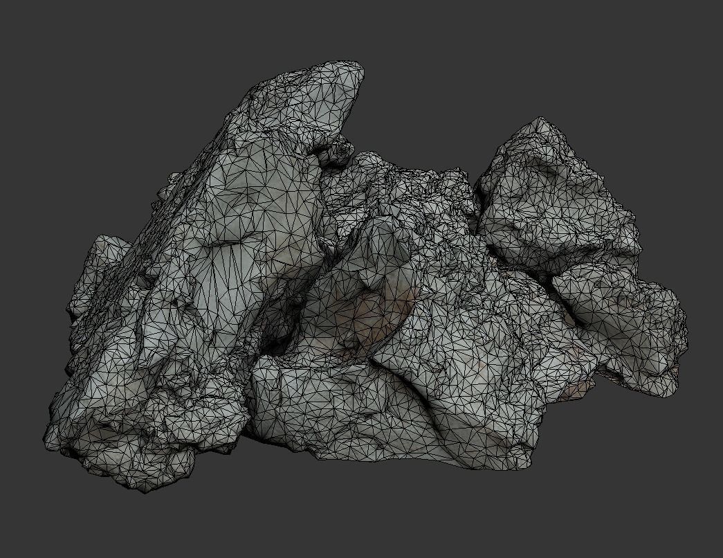 Debris rock Low-poly 3D model_14